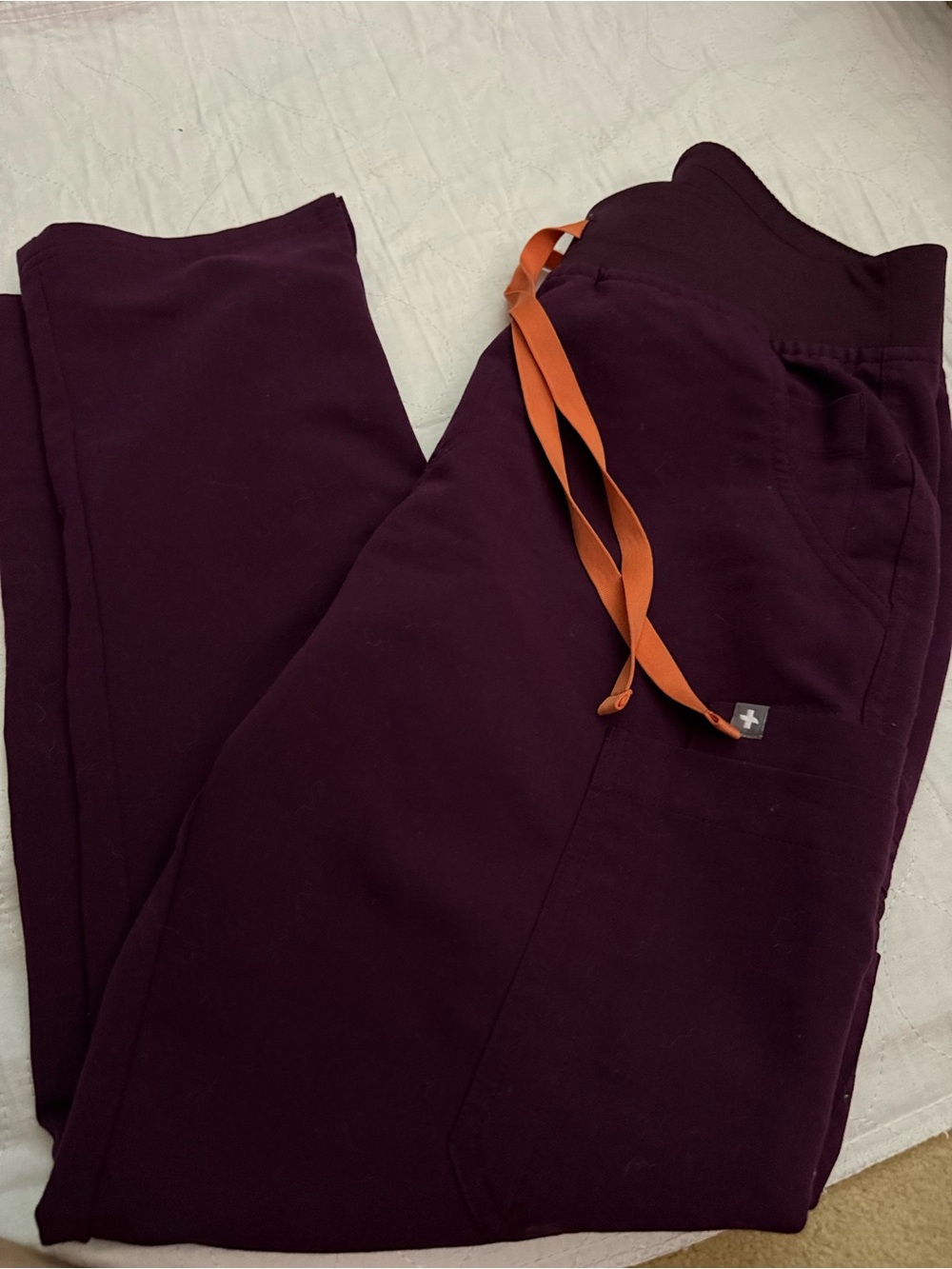 Figs Deep Purple Zamora Yola with Orange Drawstring